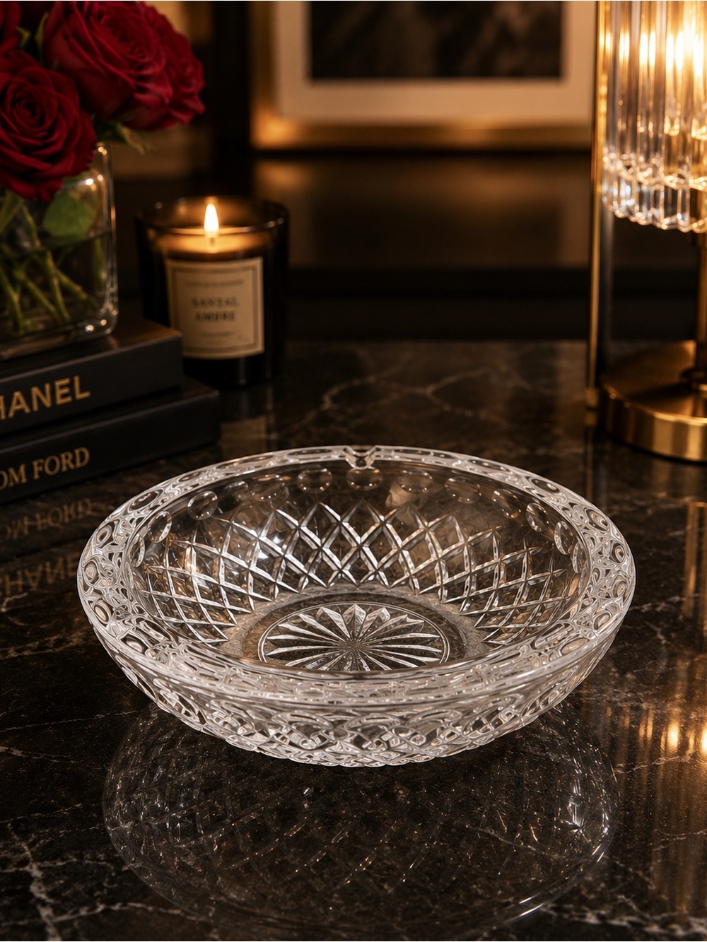 Vintage Crystal Ashtray